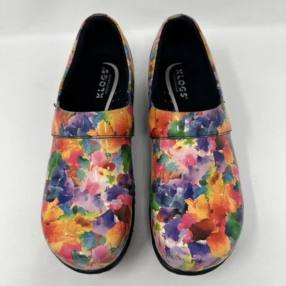 Klogs Mission Nursing Shoes Womens 10 Slip On Comfort Work Clogs Patent Leather - Picture 6 of 10